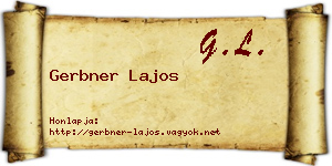 Gerbner Lajos névjegykártya